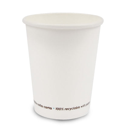 BICCHIERI CAFFE' E CAPPUCCINO CARRARA BIANCO CARTONCINO+PE