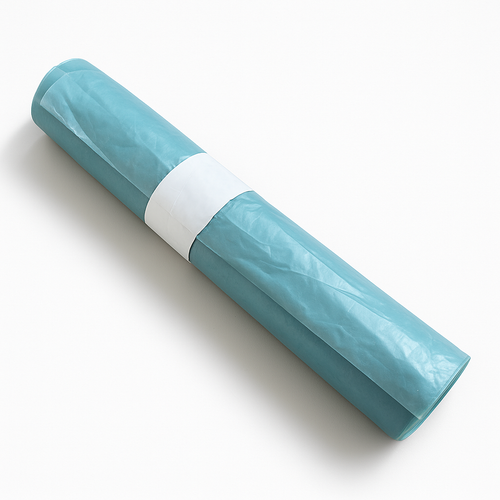 SACCHI RIFIUTI A ROTOLO AZZURRI CON MANIGLIE E PROFUMO - 65x55 cm - ROTOLO DA 15 PEZZI