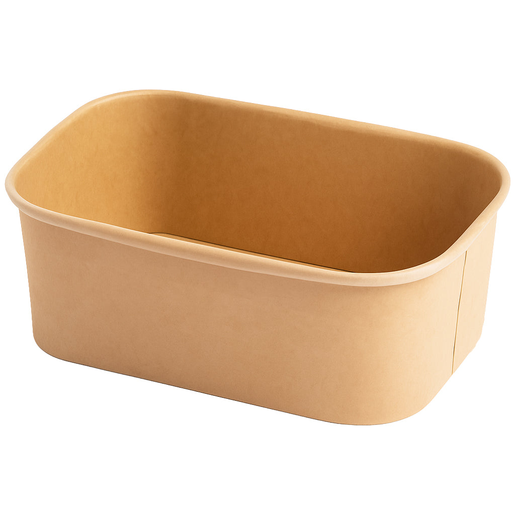 PAPERLYNEN - CONTENITORE CARTONCINO AVANA CON COPERCHIO