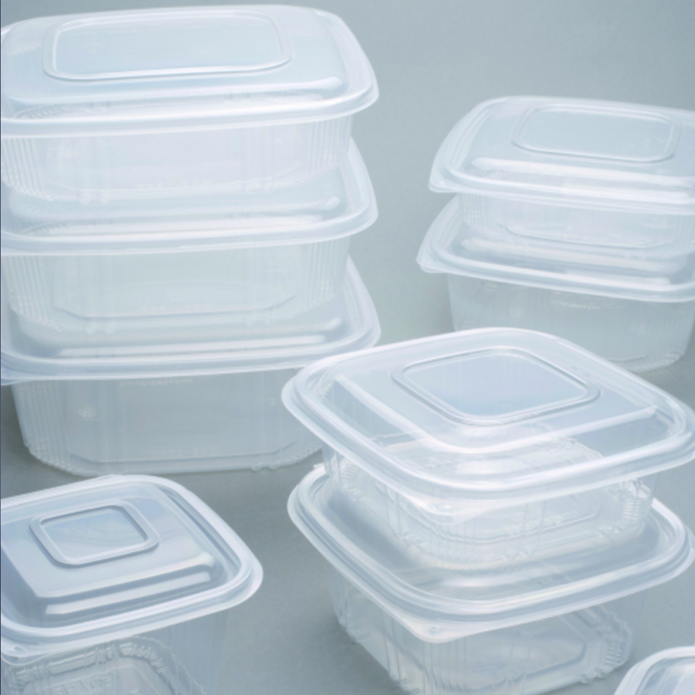 EUROPACK - CONTENITORE PP QUADRATO TRASPARENTE COPERCHIO ERMETICO INCERNIERATO VARI FORMATI