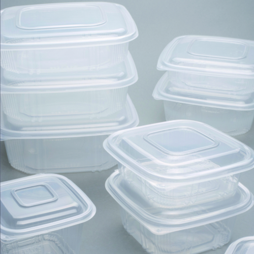 EUROPACK - CONTENITORE PP QUADRATO TRASPARENTE COPERCHIO ERMETICO INCERNIERATO VARI FORMATI