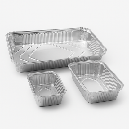 CONTENITORI RETTANGOLARI IN ALLUMINIO  (BORDO L)