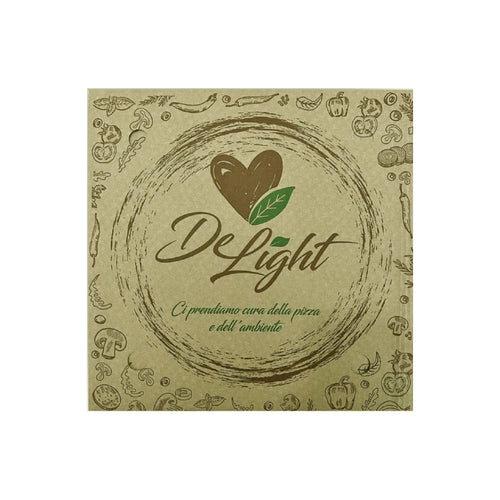 SCATOLA PIZZA CARTONE AVANA IMMAGINE DELIGHT CM.32,5X32,5X3H CF.100 PZ.
