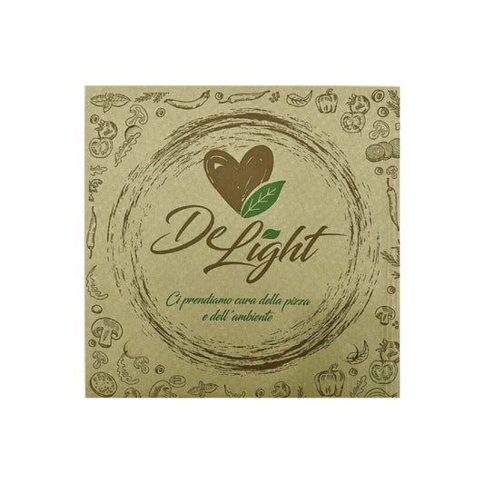 SCATOLA PIZZA CARTONE AVANA IMMAGINE DELIGHT CM.32,5X32,5X3H CF.100 PZ.
