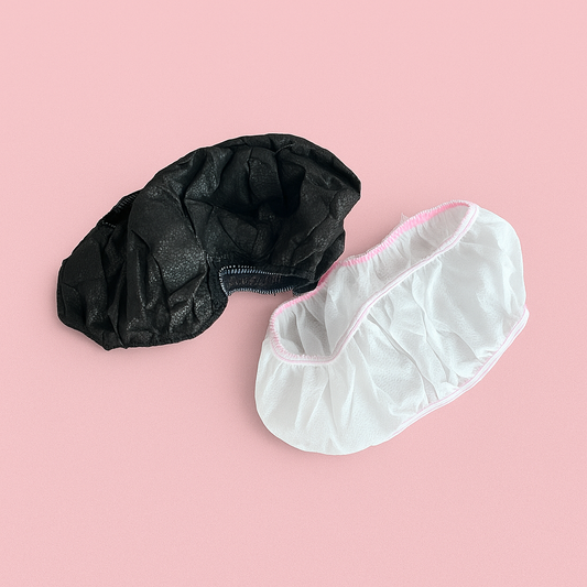 FASCE PER CAPELLI COLORE BIANCO E NERO CON ELASTICO - CONF. DA 100 PZ