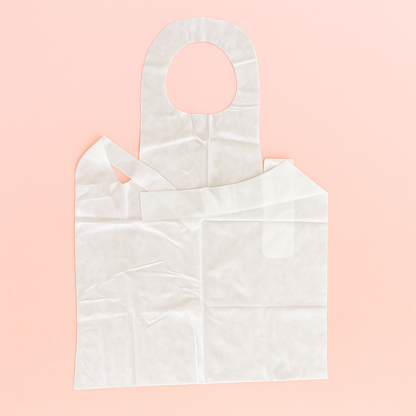 GREMBIULE BIANCO IN TNT 30 gr/mq - CONF. DA 25 PZ