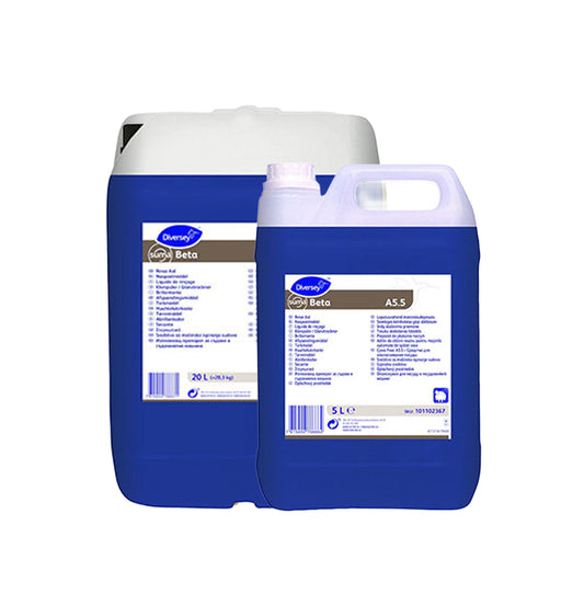 DIVERSEY - SUMA BETA A5.5 - Brillantante neutro per lavaggio meccanico stoviglie - Formati lt 20 e lt 5