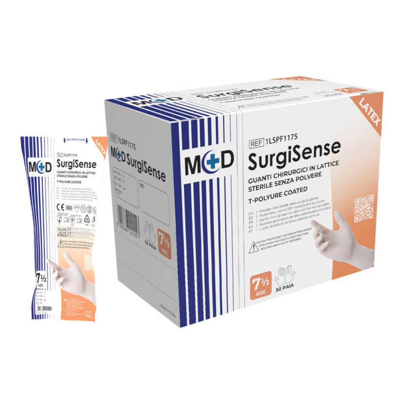 SURGI-SENSE - GUANTI CHIRURGICI STERILI IN LATTICE NATURALE - Scatola da 50 paia