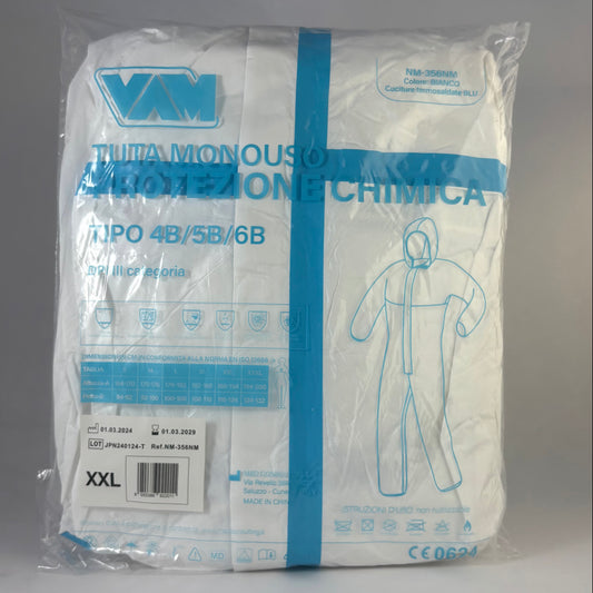 TUTA PROTEZIONE CHIMICA 4B-5B-6B IN PLP+PE 65 GSM
