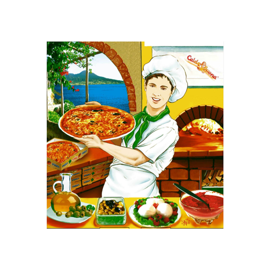 SCATOLA PIZZA CON IMMAGINE VESUVIO CM.24X24X3H CF.150 PZ.