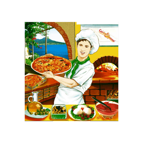SCATOLA PIZZA CON IMMAGINE VESUVIO CM.24X24X3H CF.150 PZ.
